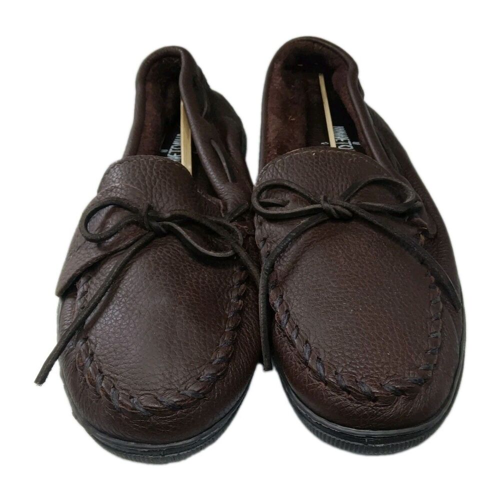 Minnetonka 892 Moosehide Classic Shoes Men's Size 11 Moccasins Brown